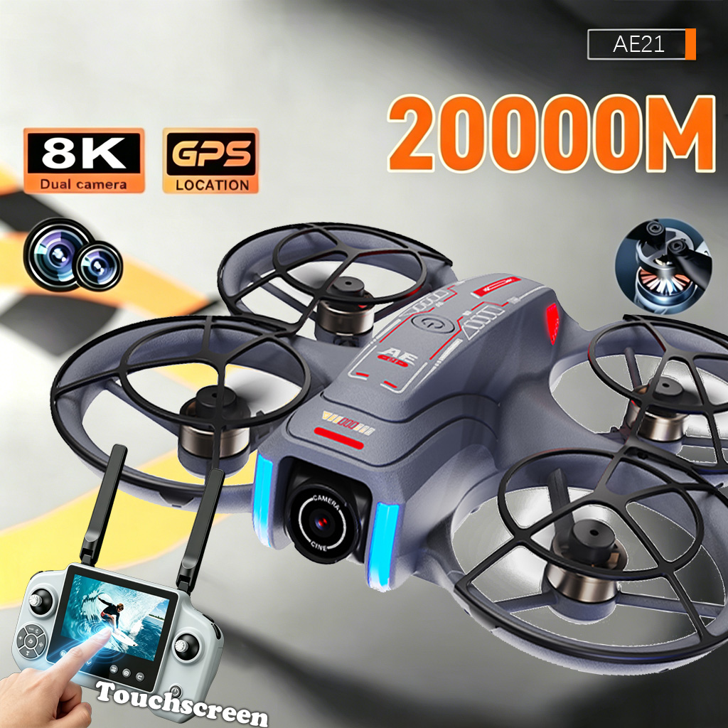 Drone Camera Wide Angle - Upgrade AE21 Aerial Drone 8K HD