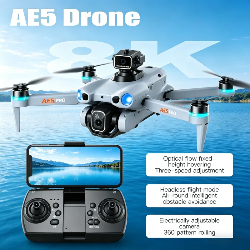 Drone Camera With Gimbal - AE5 Pro GPS Professional Drone, 8K