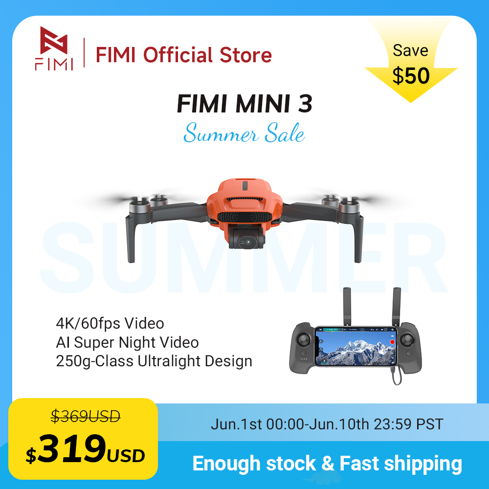 FIMI MINI 3 Camere drone 4K 60 - огляд і ціна Drone Camera With Gimbal